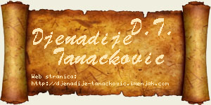 Đenadije Tanacković vizit kartica